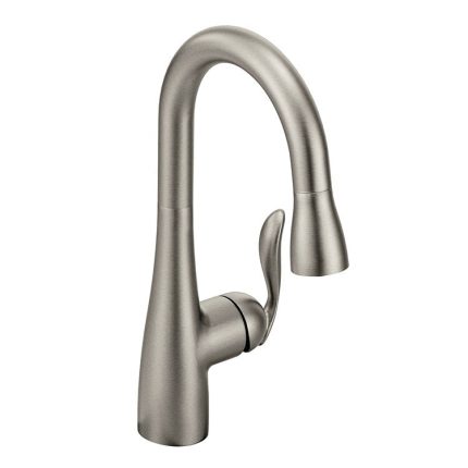 Single Handle High Arc Pull Down Bar or Prep Faucet