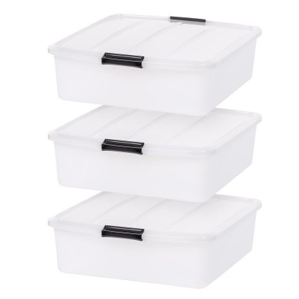 Under Bed Storage Box with Easy Slide Low-friction Disks 3 Pack - 8.3 gal. (33 qt.)